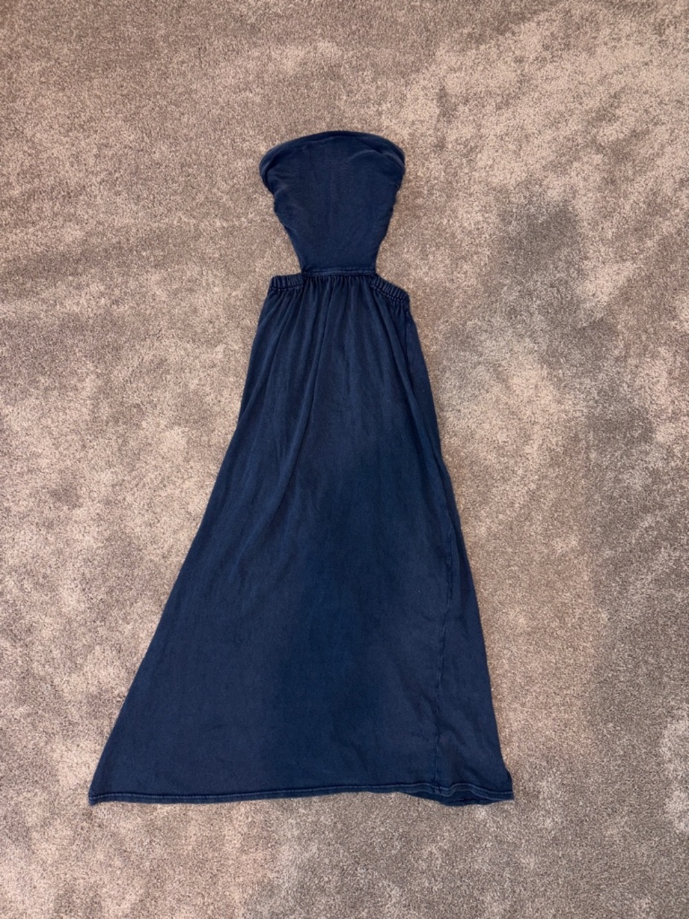 Free People Navy Blue Strapless Maxi Dress